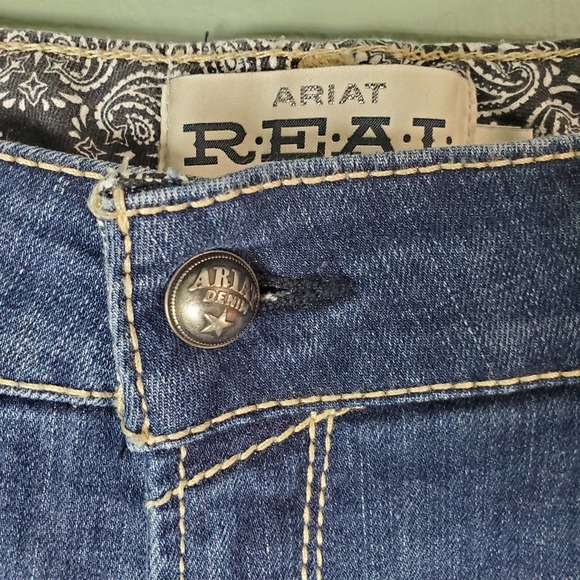 Ariat R.E.A.L Denim Womens Spitfire Mid Rise Boot Cut Riding Jeans Size 33L Long - Picture 7 of 10